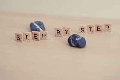scrabble tiles spelling step by step