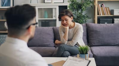 a woman having a counseling session