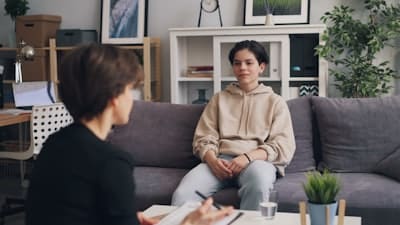 a life coaching session taking place